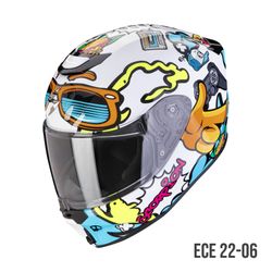 Casc Scorpion Junior EXO-JNR AIR FUN blanc-blau