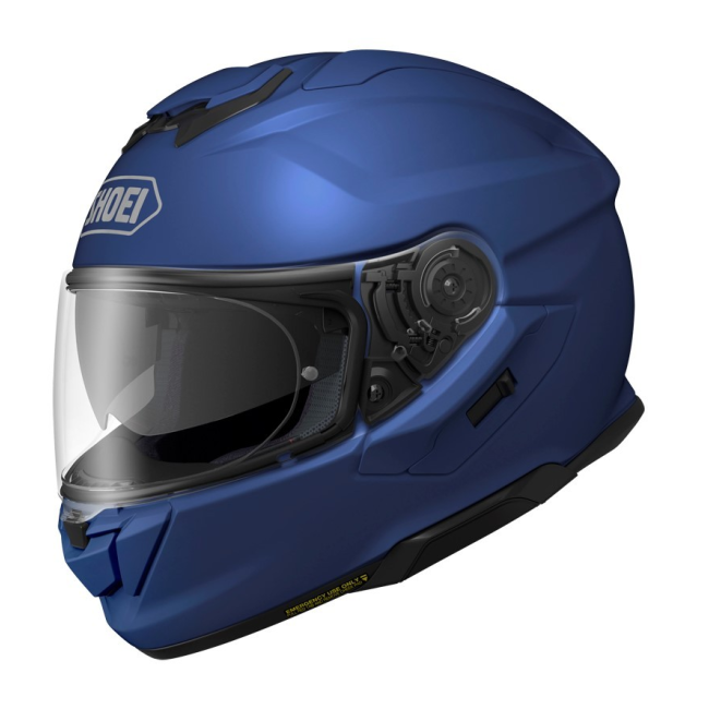 SHOEI GT-Air 3 AZUL MATE | Casco Integral Touring Premium | Visor Solar Integrado QSV-2 | Homologación ECE 22/06