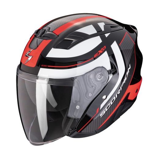 Casco Scorpio EXO-230 PUL Negro-Rojo ECE 22.06.