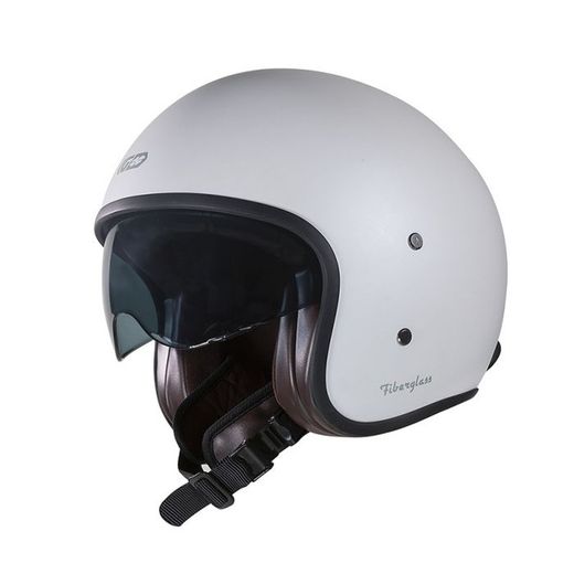 Casco Jet Gari G03X Fiberglass Blanco Perla Mate ECE 22.06.