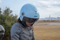Casco Jet Gari G20 Evo Special Sunvisor Azul claro