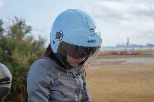 Casco Jet Gari G20 Evo Special Sunvisor Azul claro