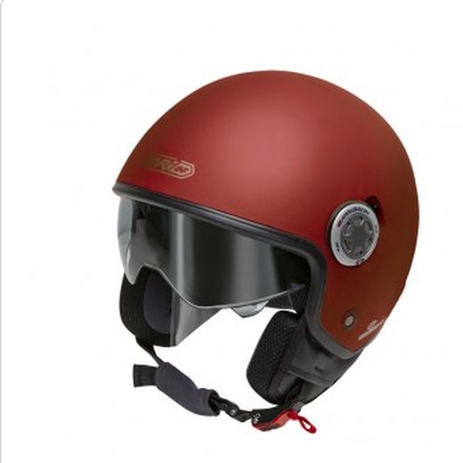 Casco jet Garibaldi G20 Rojo Coral Mate ECE 22.06.