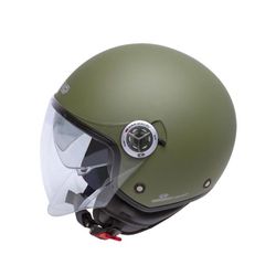 Casco jet Garibaldi G20 Verde Mate Militar ECE 22.06.
