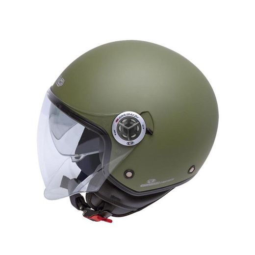 Casco jet Garibaldi G20 Verde Mate Militar ECE 22.06.