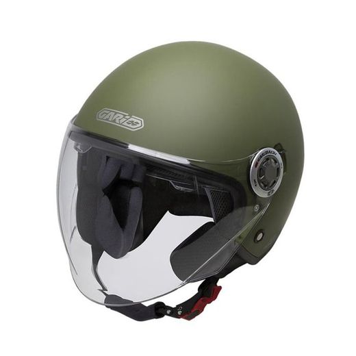 Casco jet Garibaldi G20 Verde Mate Militar ECE 22.06.