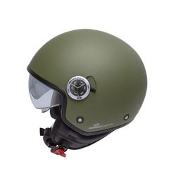 Casco jet Garibaldi G20 Verde Mate Militar ECE 22.06.