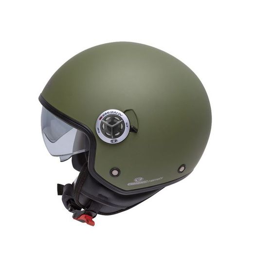 Casco jet Garibaldi G20 Verde Mate Militar ECE 22.06.