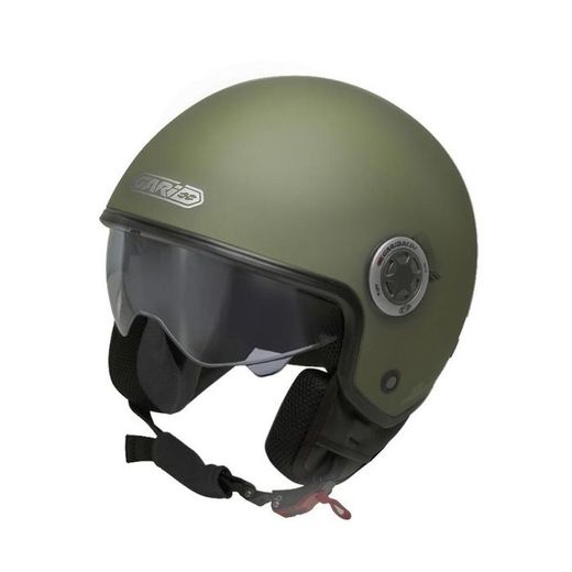 Casco jet Garibaldi G20 Verde Mate Militar ECE 22.06.