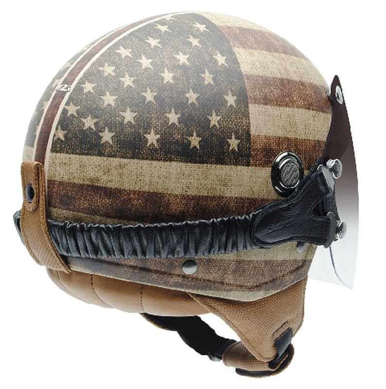 NZI Tonup Visor Motorcycle Helmet, Multicoloured BCN, 54