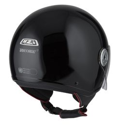 Casco jet nzi vintage 3 negro brillo