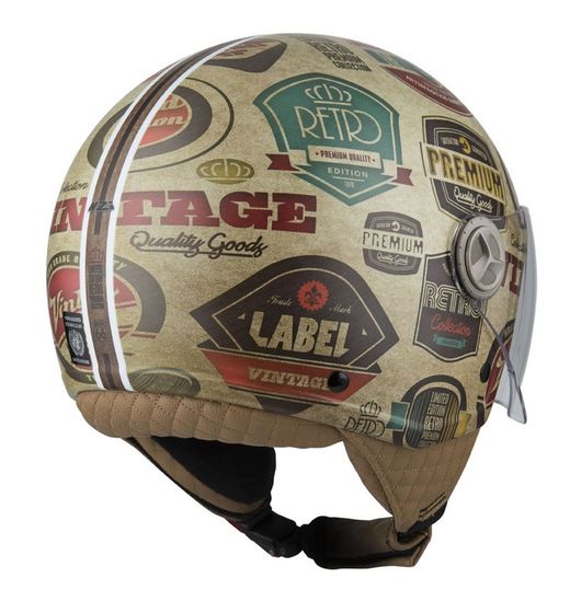 Casco jet nzi zeta 2 retro labels