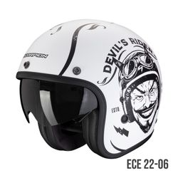 Casco jet Scorpion BELFAST EVO ROMEO Blanco mate-Negro