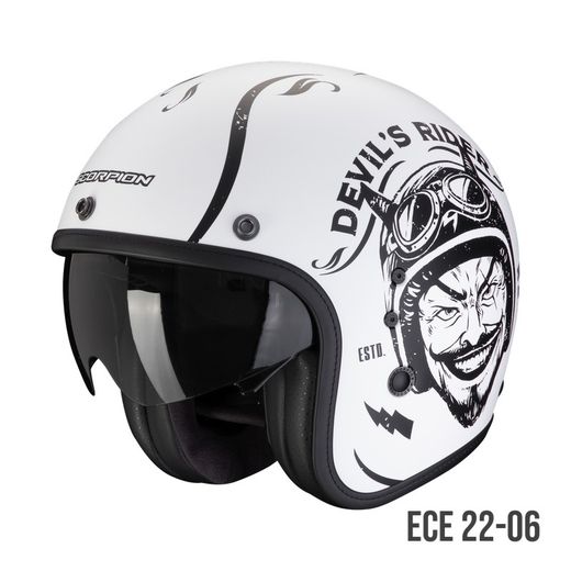 Casco jet Scorpion BELFAST EVO ROMEO Blanco mate-Negro