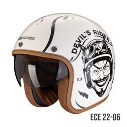 Casco jet Scorpion BELFAST EVO ROMEO Crema-Negro