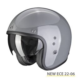 Casco jet Scorpion Belfast EVO solid Cement Grey brillo