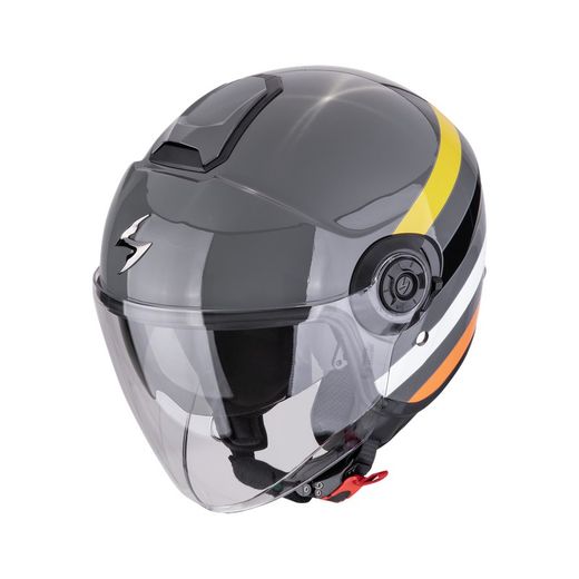 Casco Scorpion Exo City II BEE Gris-Amarillo-Negro.