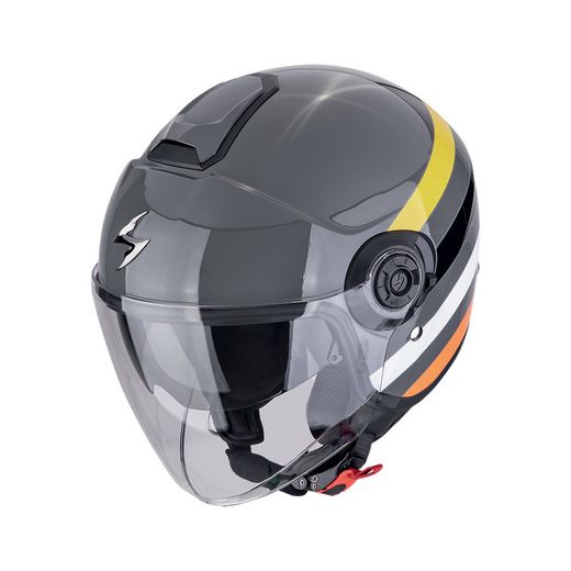 Casco Scorpion Exo City II BEE Gris-Amarillo-Negro.