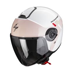 Casco Jet Scorpion Exo City II MALL Blanco-Rosa-Verde