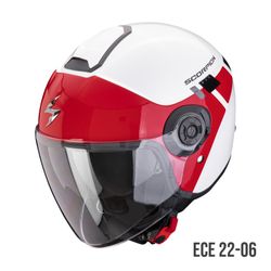 Casco Jet Scorpion Exo City II MALL Blanco-Rojo