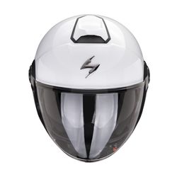 Casc Jet Scorpion Exo City II BEE  blanc-verd-or