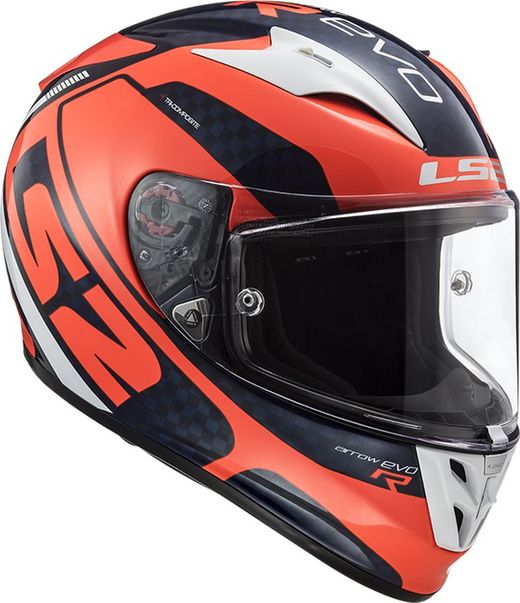 Casco ls2 arrow sting carbono azul / naranja ff323
