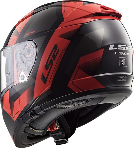 Casco ls2 breaker physics negro/rojo