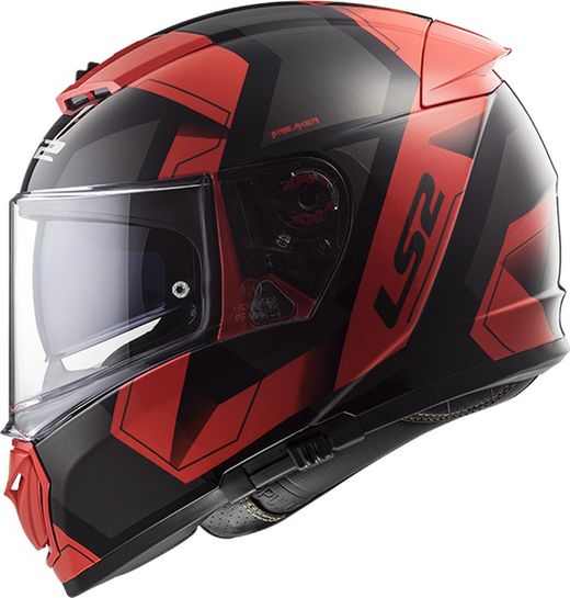 Casco ls2 breaker physics negro/rojo