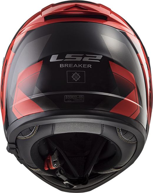 Casco ls2 breaker physics negro/rojo