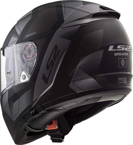 Casco ls2 breaker physics negro/titanio