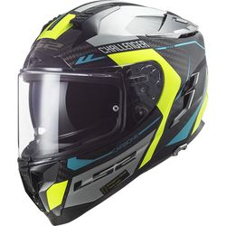 Casco ls2 Challenger Carbón THORN amarillo FF327