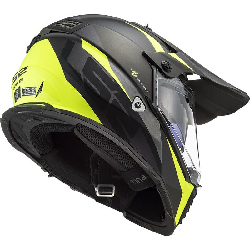 Casco Cross LS2 Pioneer - Nero Opaco, Taglia S, Per Moto E Adventure