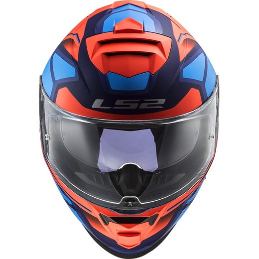 Casco ls2 storm faster naranja / azul