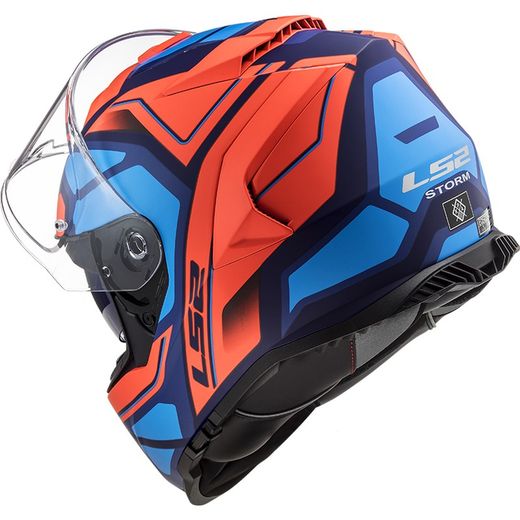 Casco ls2 storm faster naranja / azul