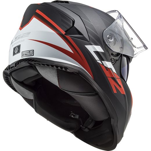 Casc ls2 storm nerve negre /vermell