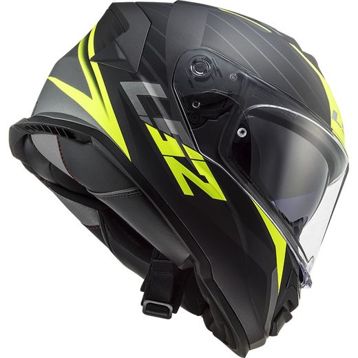 Casc ls2 storm nerve negre/groc