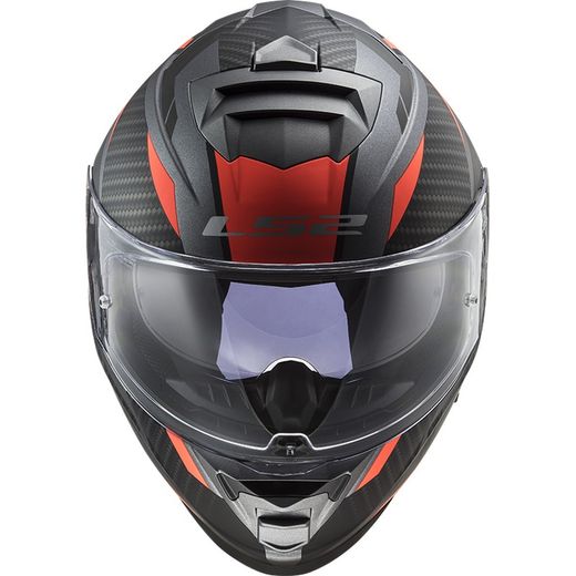 Casco ls2 Storm II RACE  titaneo / naranja