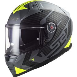 Casco LS2 Vector II FF811 SPLITER mat titanium amarillo
