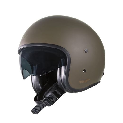Casco Jet Gari G03X Fiberglass Café Mate ECE 22.06.