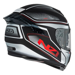 Casco NZI Eurus 4 Stream Duo Charmant Black & White & Tinted S Matt con Spoiler