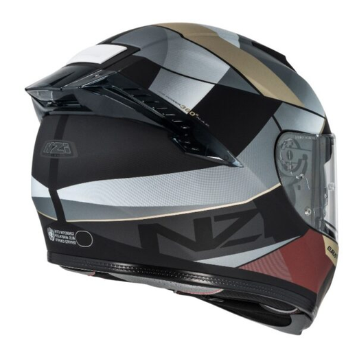 Casco NZI Eurus 4 Stream Duo Vanguard Black & Sand & Red & Tinted S Matt con Spoiler