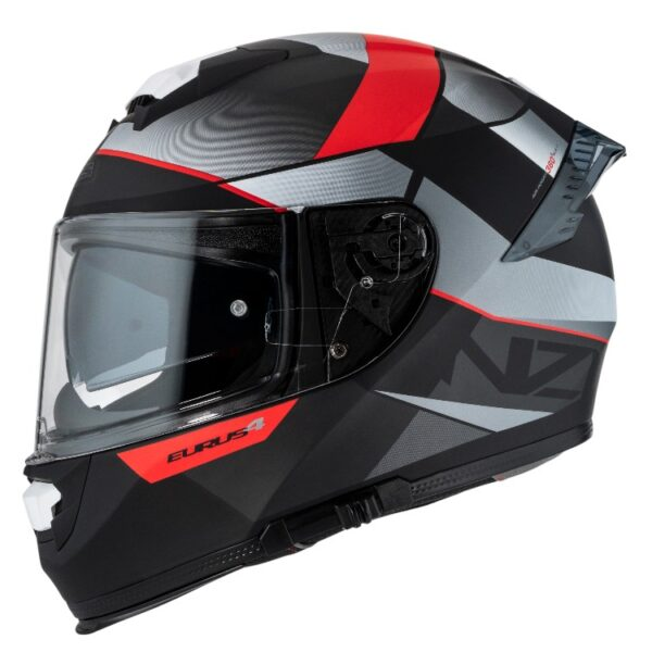 Casco NZI Eurus 4 Stream Duo Vanguard Black & Antracite & Red & Tinted S Matt con Spoiler 2XL