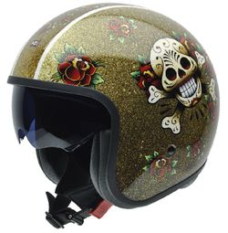 Casco nzi rolling 4 sun skull´n roses