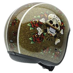 Casco nzi rolling 4 sun skull´n roses