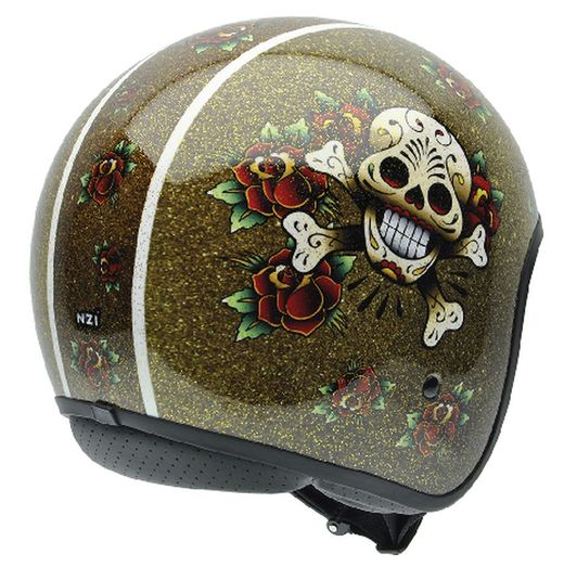 Casco nzi rolling 4 sun skull´n roses