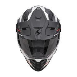 Casco off-road Scorpion ADF-9000 AIR FEAT Blanco mate-Negro-Rojo