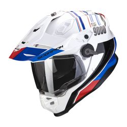 Casco Scorpion ADF-9000 AIR DESERT Blanco-Azul-Rojo