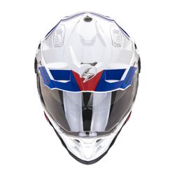 Casco Scorpion ADF-9000 AIR DESERT Blanco-Azul-Rojo