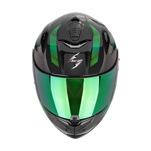 Casco Scorpion EXO-1400 EVO II Carbon Air Platted Negro-Verde