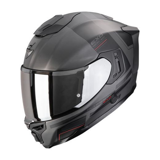 Scorpion EXO-1500 AIR DUAL Plata Mate-Negro-Rojo